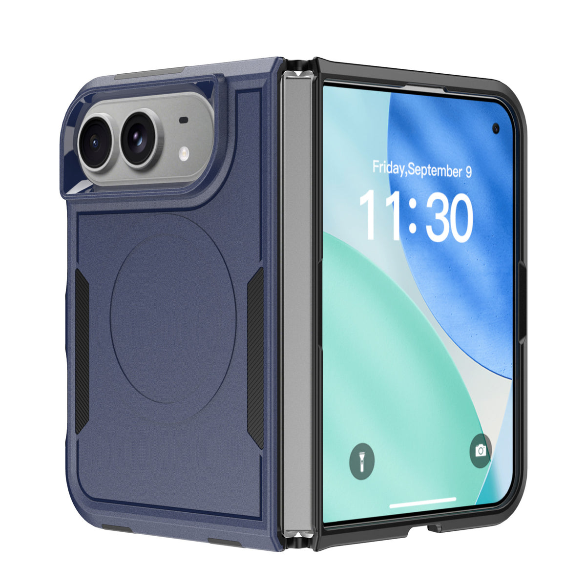 Magnetic Shockproof Protective Case Compatible with iPhone 18 Fold / Duo, Premium TPU Anti-Drop Cover for Horizontal Folding Phone