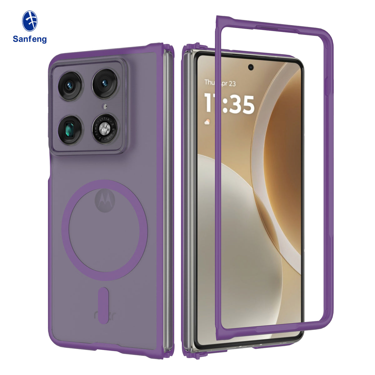 Magnetic Skin-Feel Protective Case for Moto Razr Series, Anti-Fall TPU Folding Phone Cover Compatible with Moto Razr / Razr+ 2024 2025