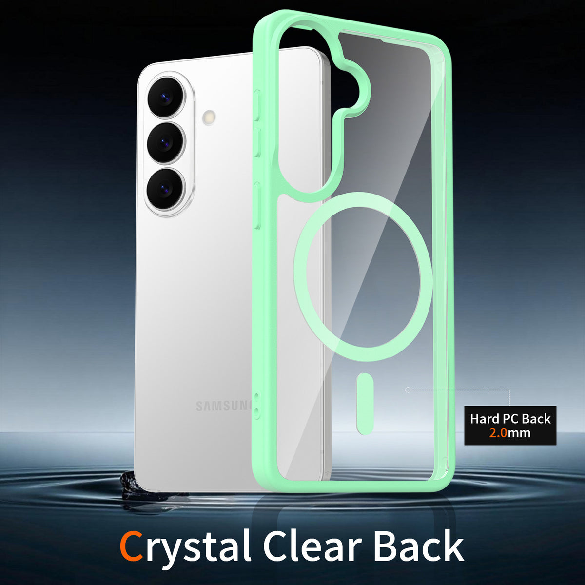 Magnetic Transparent Phone Case for Samsung Galaxy, Anti-Fall Skin-Feel TPU Protective Cover