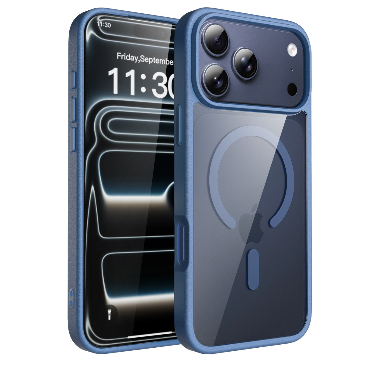 Clear Magnetic Shockproof Phone Case for iPhone 14 Pro Max, Anti-Fall TPU Protective Cover