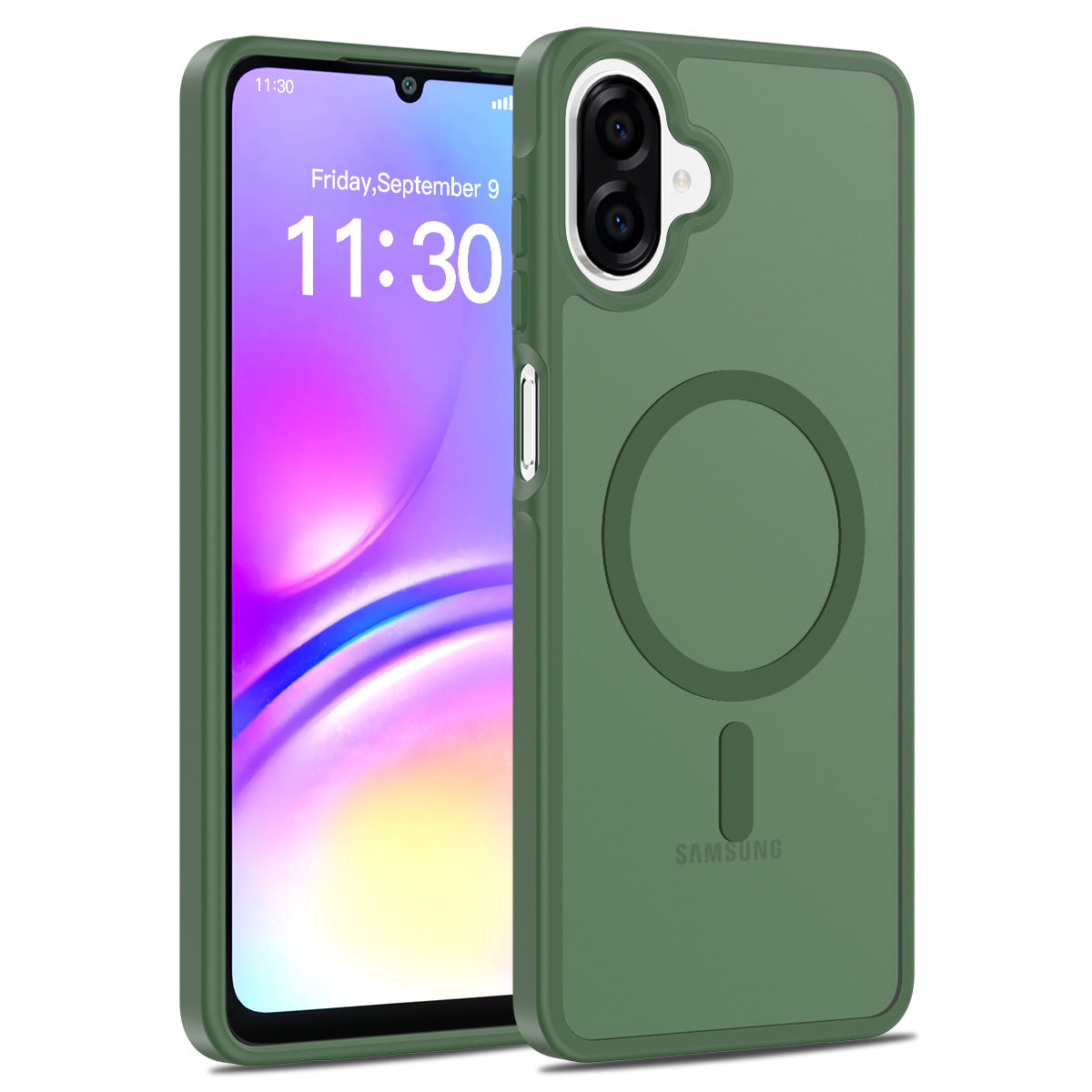 Magnetic Matte Silicone Shockproof Case for Samsung Galaxy A Series, Airbag Anti-Drop Protective Cover