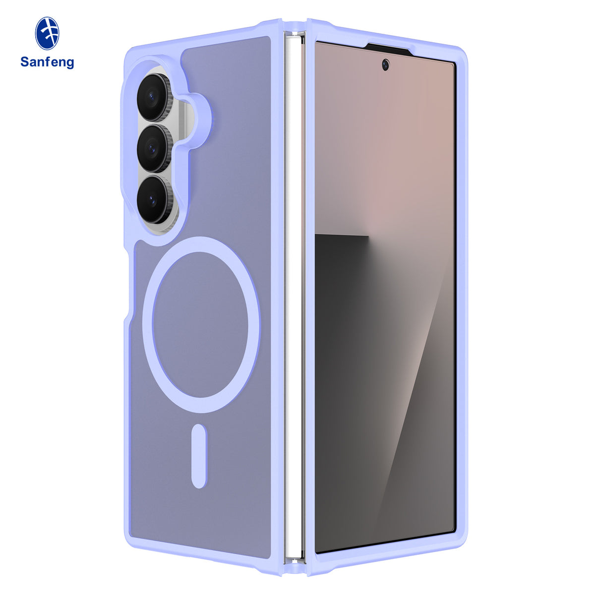 Magnetic Folding Phone Case for Samsung Galaxy Z Fold 7 / Z Fold 8, Skin-Feel Matte TPU Anti-Drop Protective Cover
