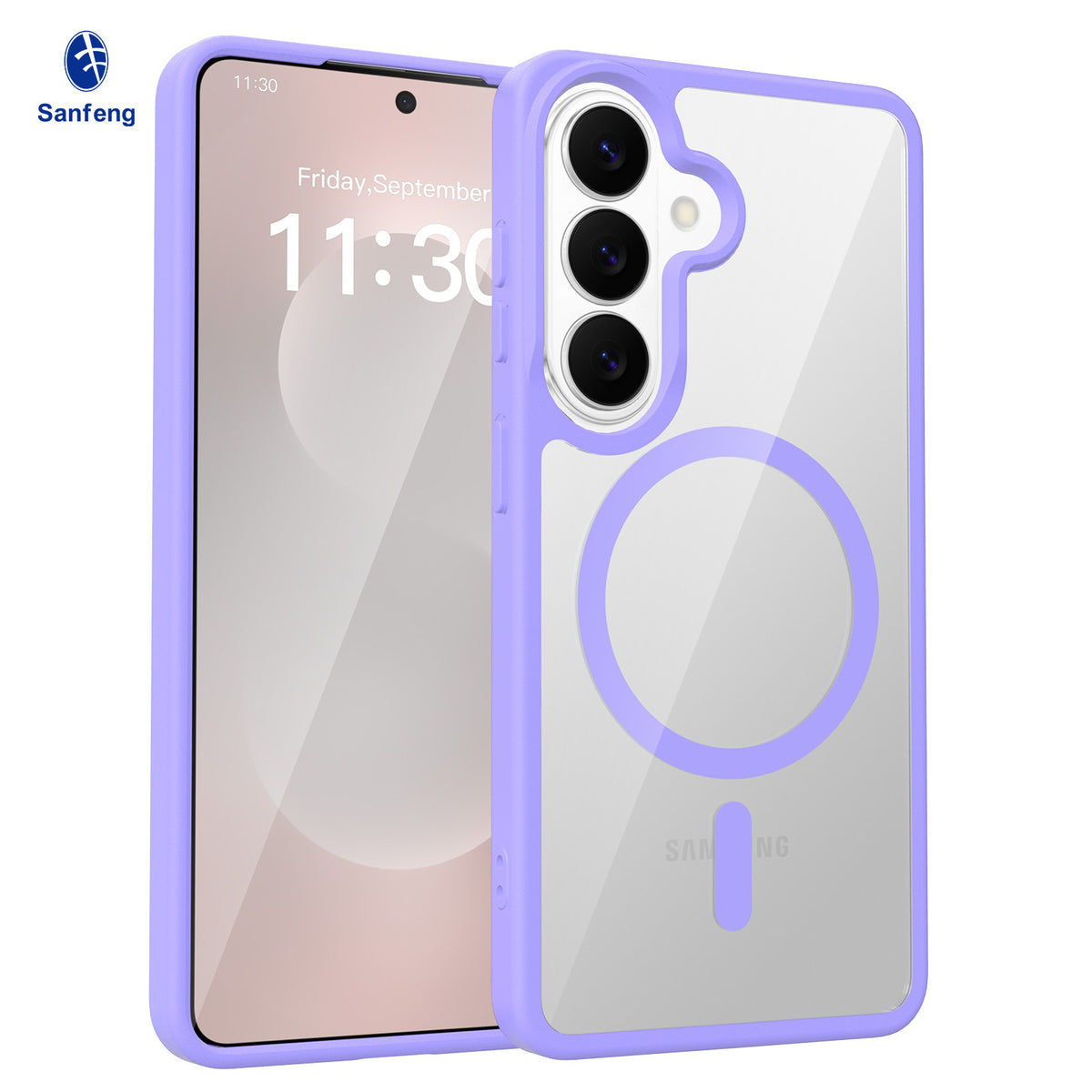 Magnetic Transparent Phone Case for Samsung Galaxy, Anti-Fall Skin-Feel TPU Protective Cover