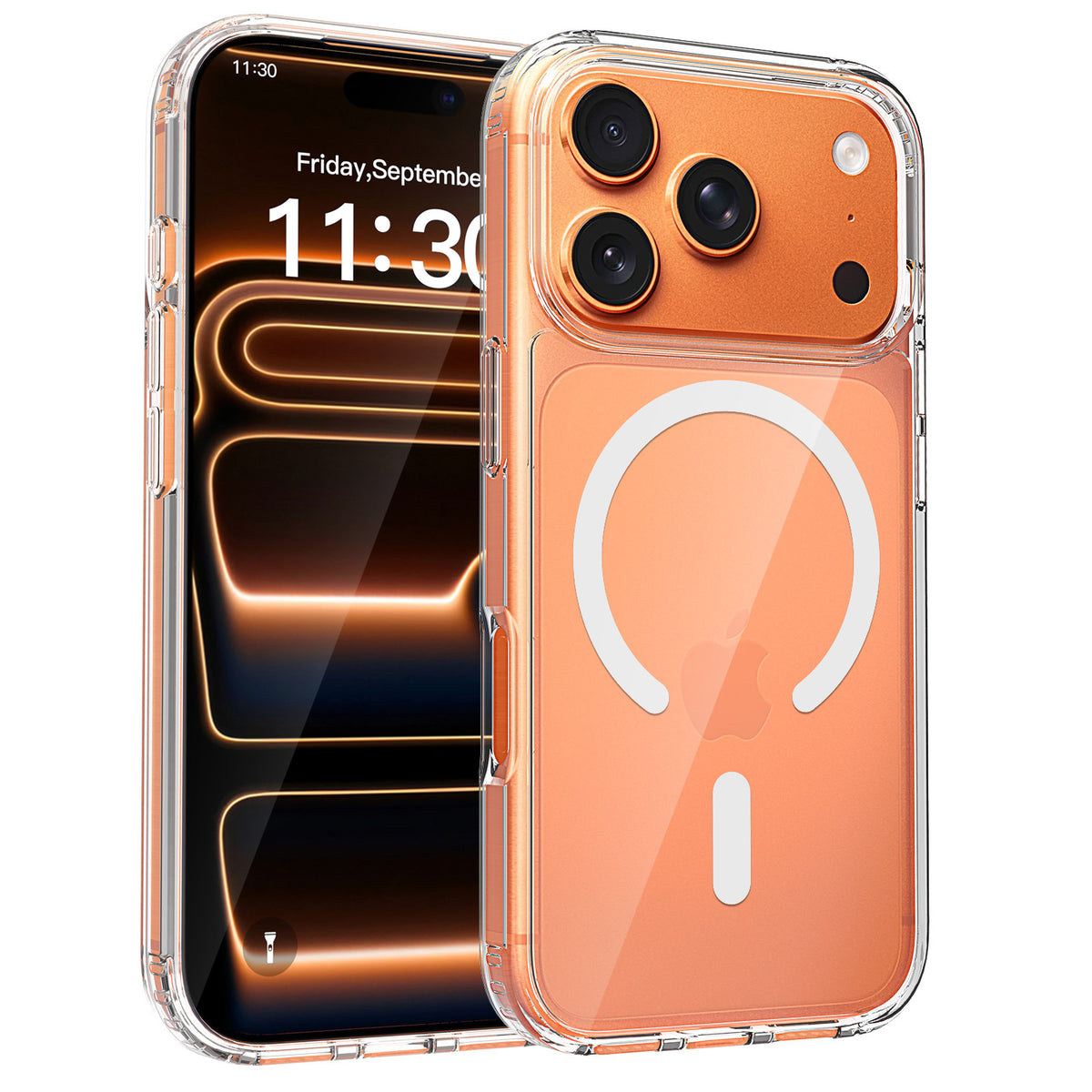 Magnetic Clear Case for iPhone 16 15 14 13 Pro Max - Slim Shockproof Anti-Scratch Transparent TPU Phone Cover
