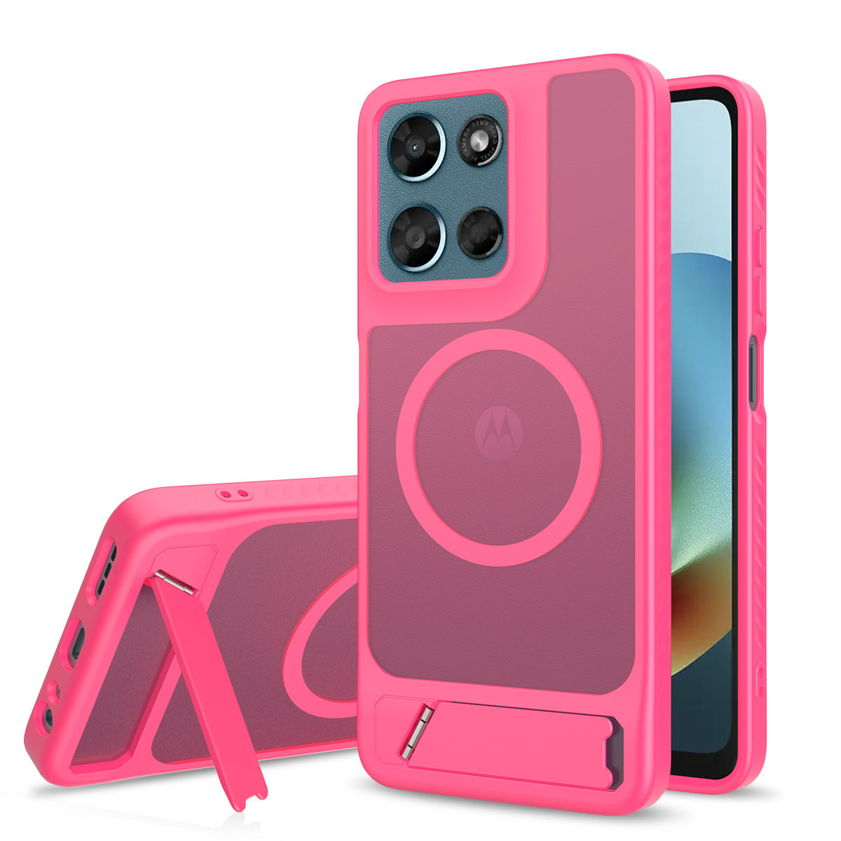 2-in-1 Magnetic Stand Phone Case for Motorola Moto Edge 50 Pro/Ultra G Play Power 2025 Anti-Drop Shockproof TPU Cover