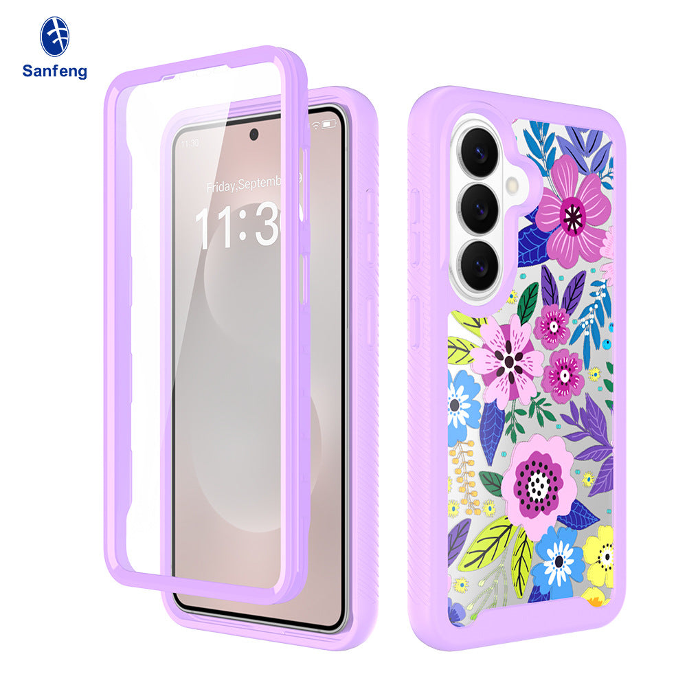 Starry Sky Painting Silicone Phone Case for Samsung Galaxy S26 Ultra, S26, S25 Plus - Magnetic Anti-Fingerprint Protective Cover