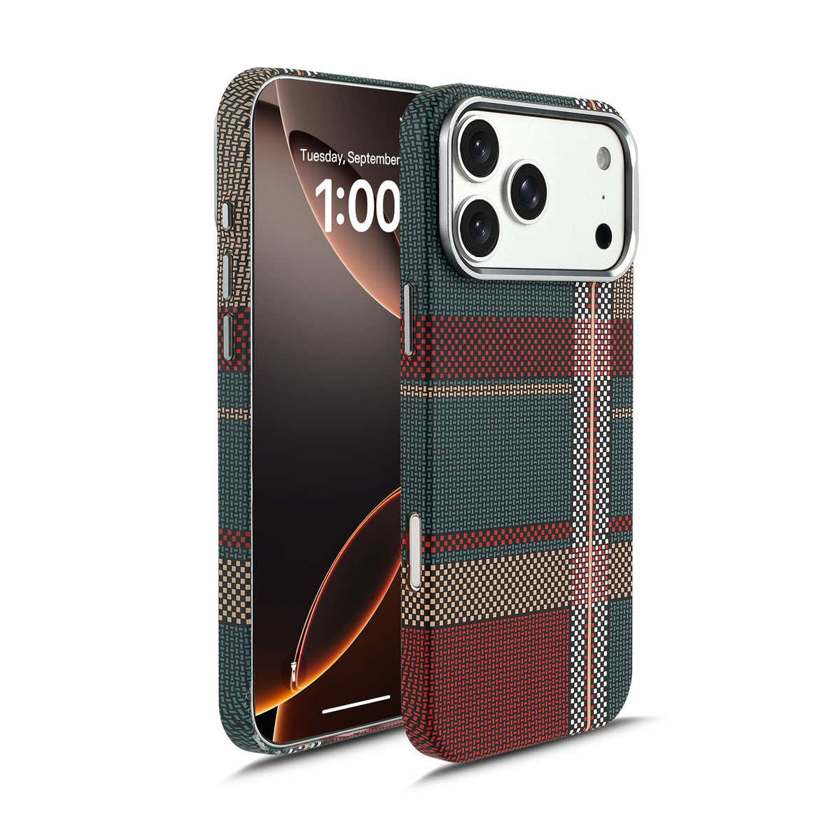Magnetic Carbon Fiber Texture Phone Case with Metal Frame for iPhone 18 17 16 15 14 13 Pro Max Shockproof Skin-Feel Protective Cover