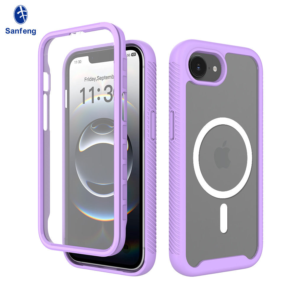 Skin-Feel Magnetic TPU Phone Case Anti-Fingerprint Protective Cover Compatible with iPhone 17 Air and 16 Pro