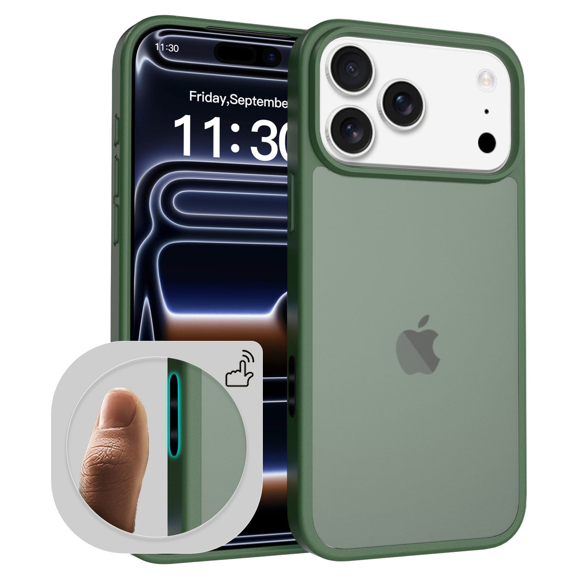Magnetic Phone Case for iPhone 17 Pro Max & iPhone 17 Air, TPU Anti-Drop Shockproof Cover with Full Camera & Button Protection, Cherry
