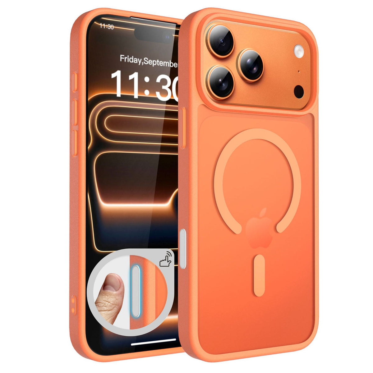 Frosted Translucent Magnetic Phone Case for iPhone 17 16 15 Series - Anti-Fall Airbag Skin-Feel Matte TPU Protective Cover