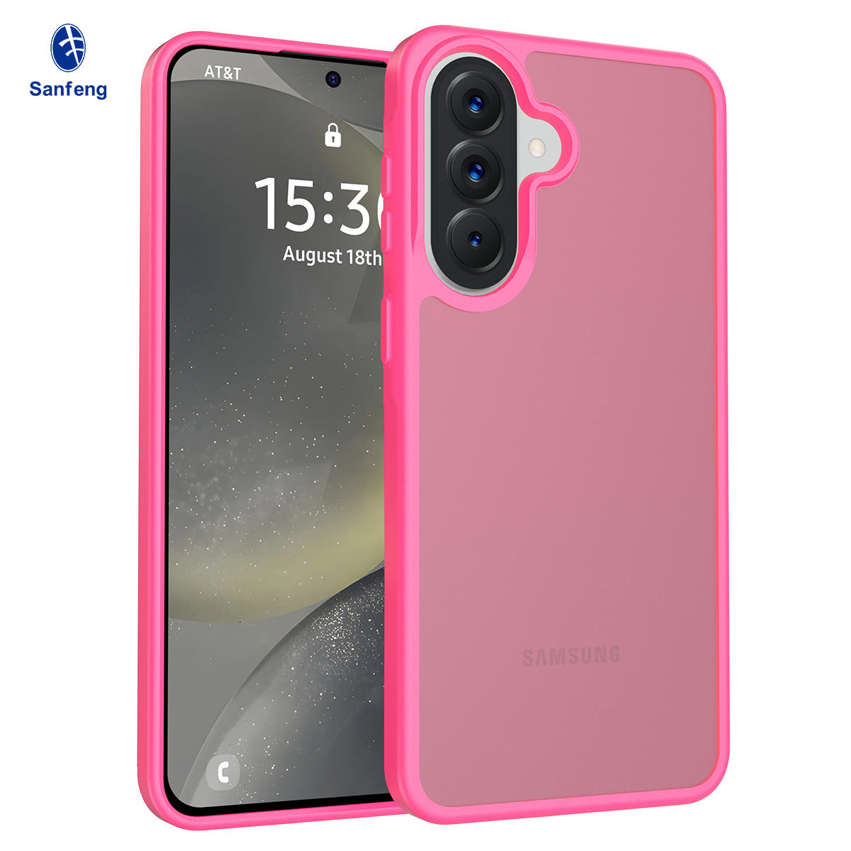 Minimalist Matte Frosted TPU Phone Case with Straight Edge & Skin-Feel Finish, Anti-Drop Protective Cover for Samsung Galaxy