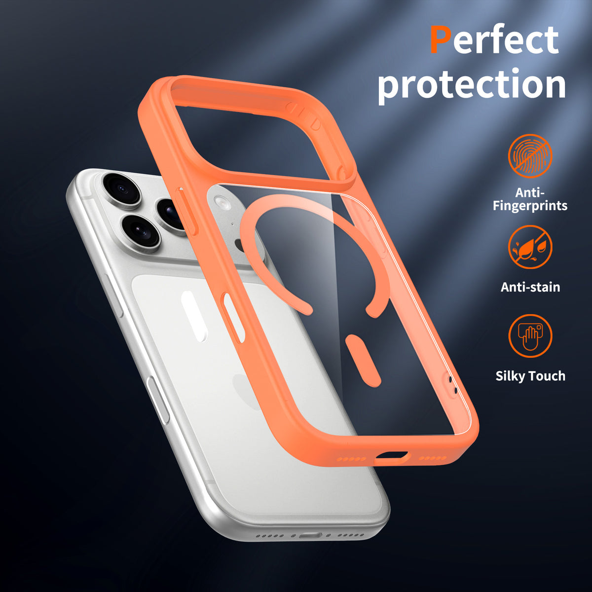Magnetic Translucent Frosted Case for iPhone 17 Pro Max, Shockproof Skin-Feel Silicone Protective Phone Cover