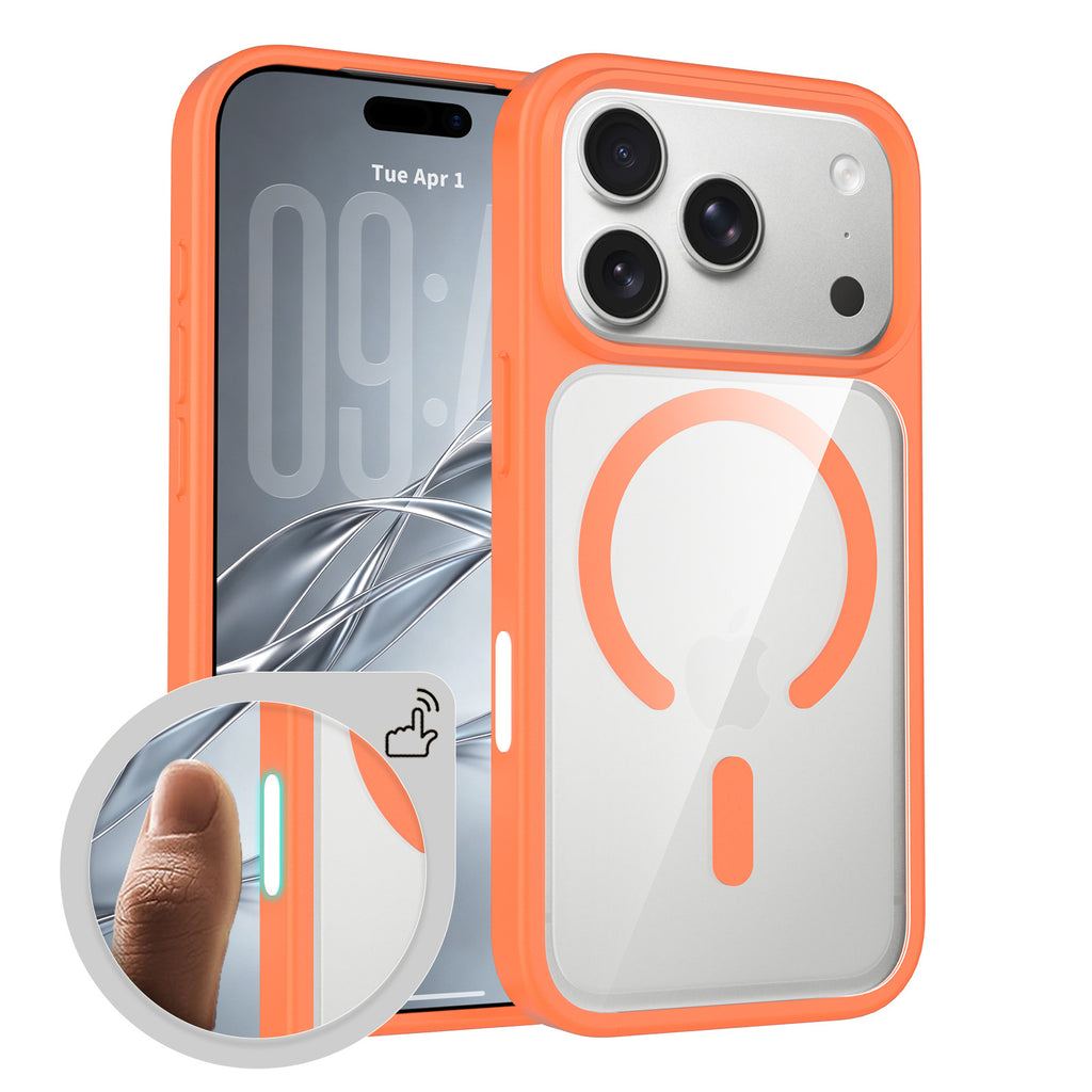 Magnetic Translucent Frosted Case for iPhone 17 Pro Max, Shockproof Skin-Feel Silicone Protective Phone Cover