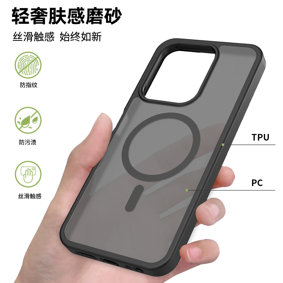 Translucent Matte Magnetic Phone Case with Anti-Fingerprint Drop Protection for Redmi 14C, Note 14 Pro & Xiaomi 15 Series