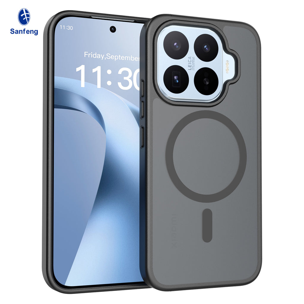 Magnetic Matte Translucent Shockproof Phone Case for Xiaomi 15 Pro / 15 / 14T / Redmi Note 14 Series, Anti-Fingerprint TPU Protective Back Cover