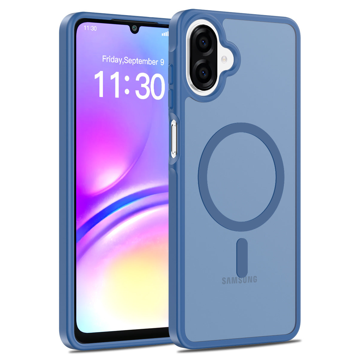 Magnetic Matte Silicone Shockproof Case for Samsung Galaxy A Series, Airbag Anti-Drop Protective Cover