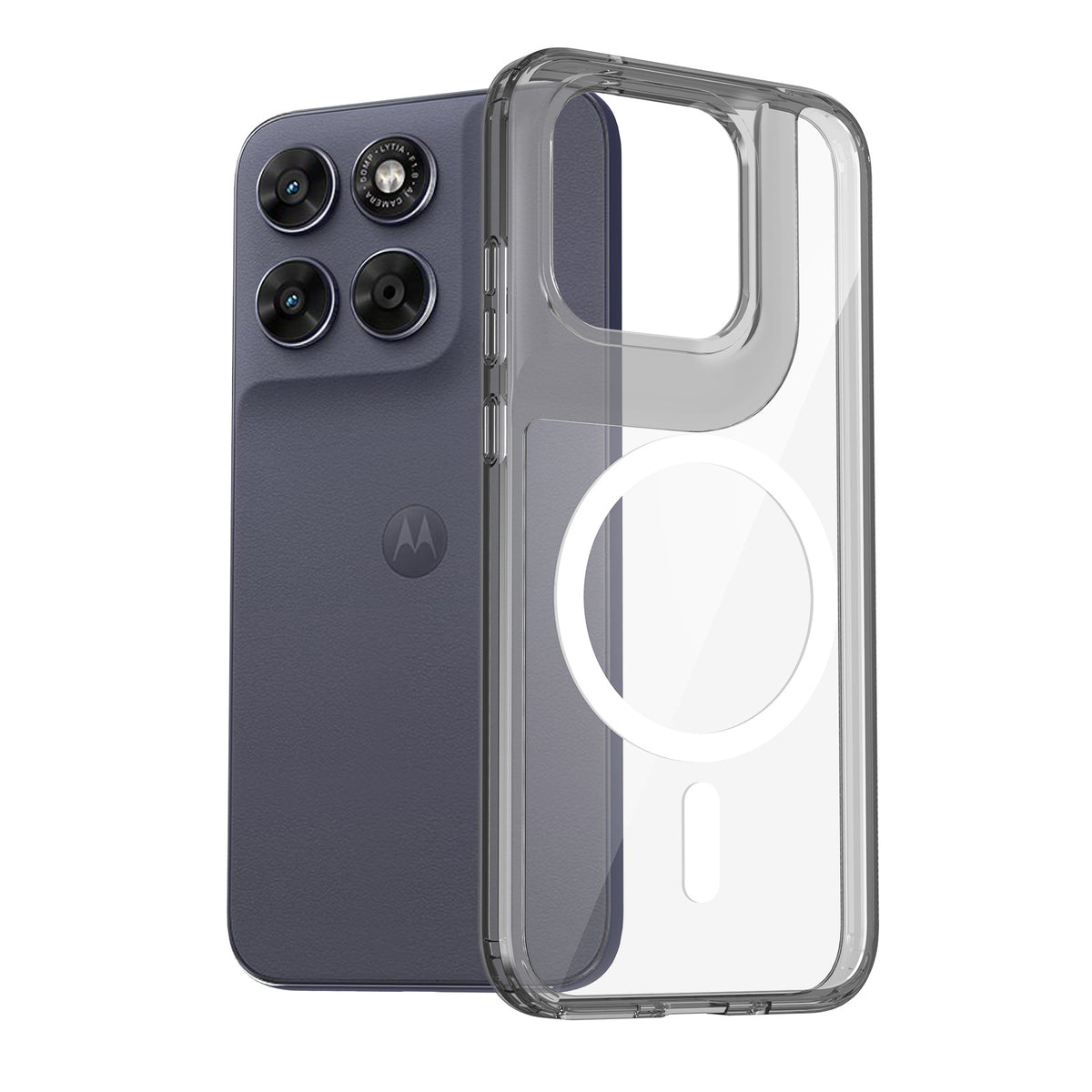 Transparent Magnetic Shockproof Case for Motorola Moto G & Edge Series, Slim 1.5mm Anti-Fingerprint TPU Protective Clear Cover