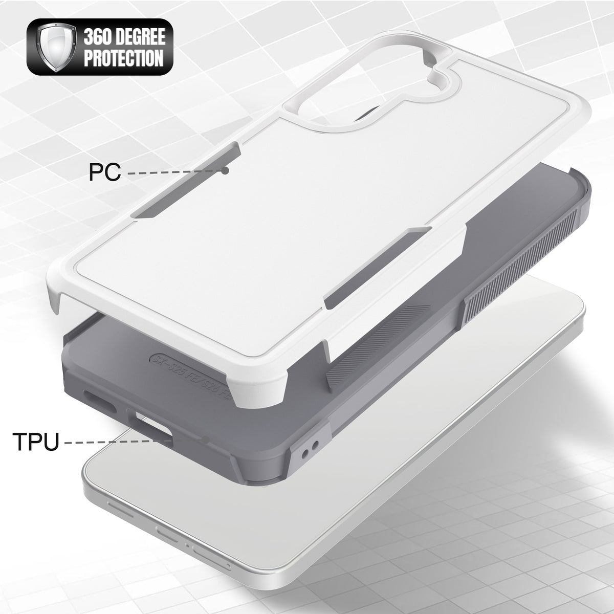 Two-in-One Heavy Duty Anti-Fall Protective Phone Case for Samsung Galaxy S24 Ultra, Nordic Style Shockproof Armor Cover