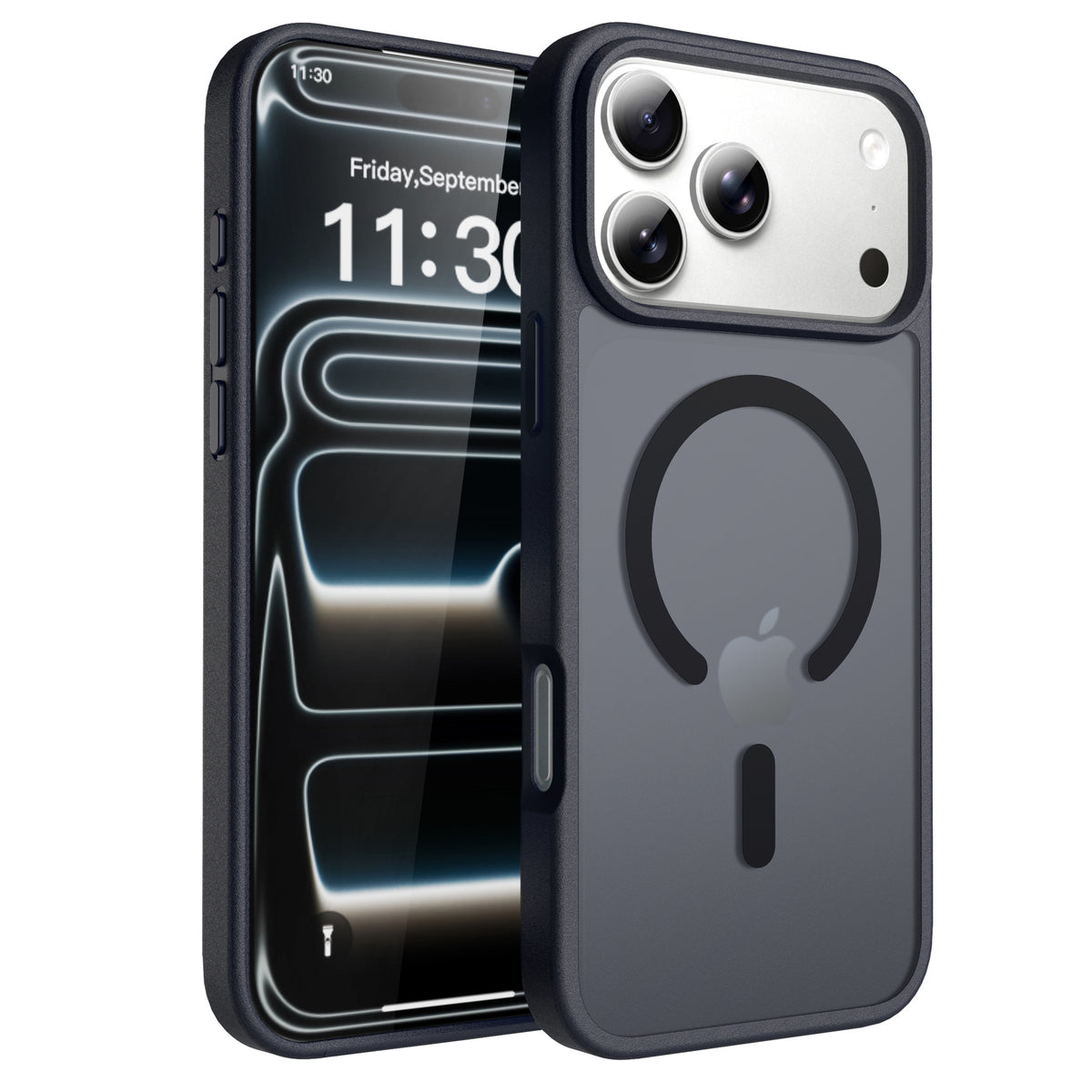 Sanfeng Magnetic TPU Matte Protective Phone Case for iPhone, Anti-Drop Shockproof Slim Cover