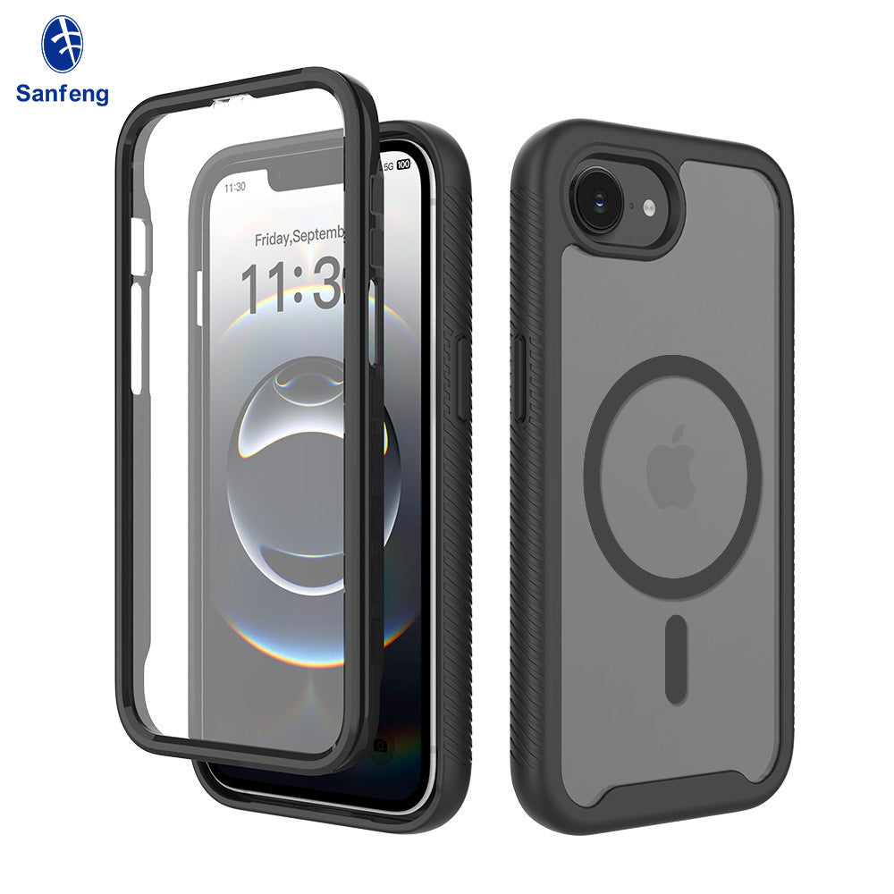 Skin-Feel Magnetic TPU Phone Case Anti-Fingerprint Protective Cover Compatible with iPhone 17 Air and 16 Pro