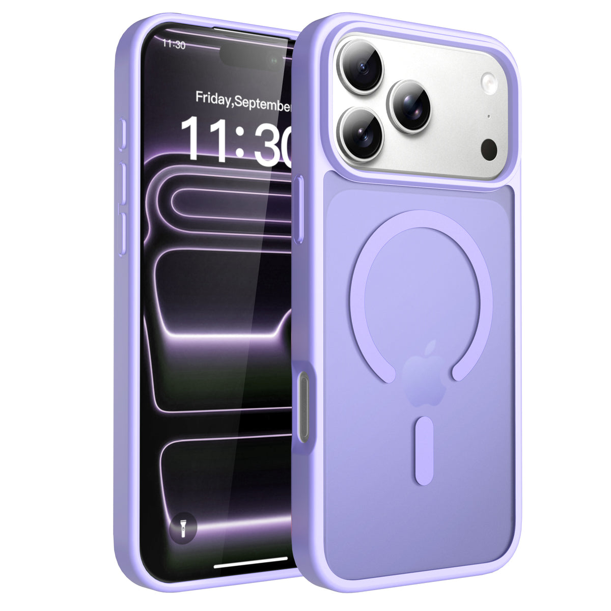 Magnetic Suction Skin-Feel Phone Case for iPhone 17 Pro, Anti-Fall TPU All-Inclusive Protective Cover (Brown)