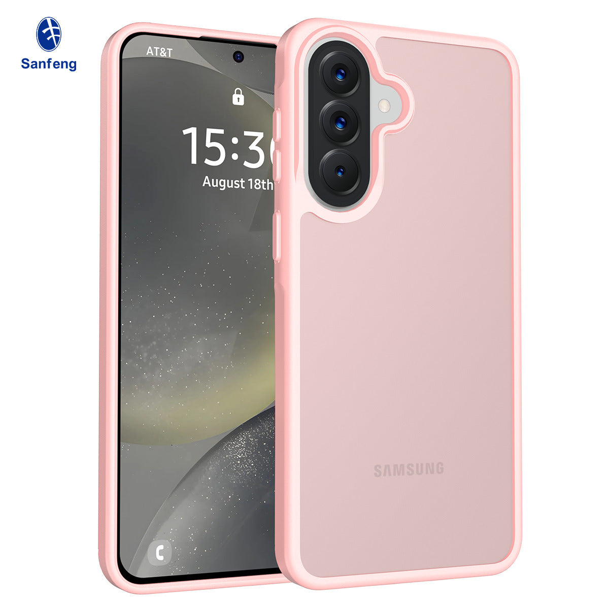 Minimalist Matte Frosted TPU Phone Case with Straight Edge & Skin-Feel Finish, Anti-Drop Protective Cover for Samsung Galaxy