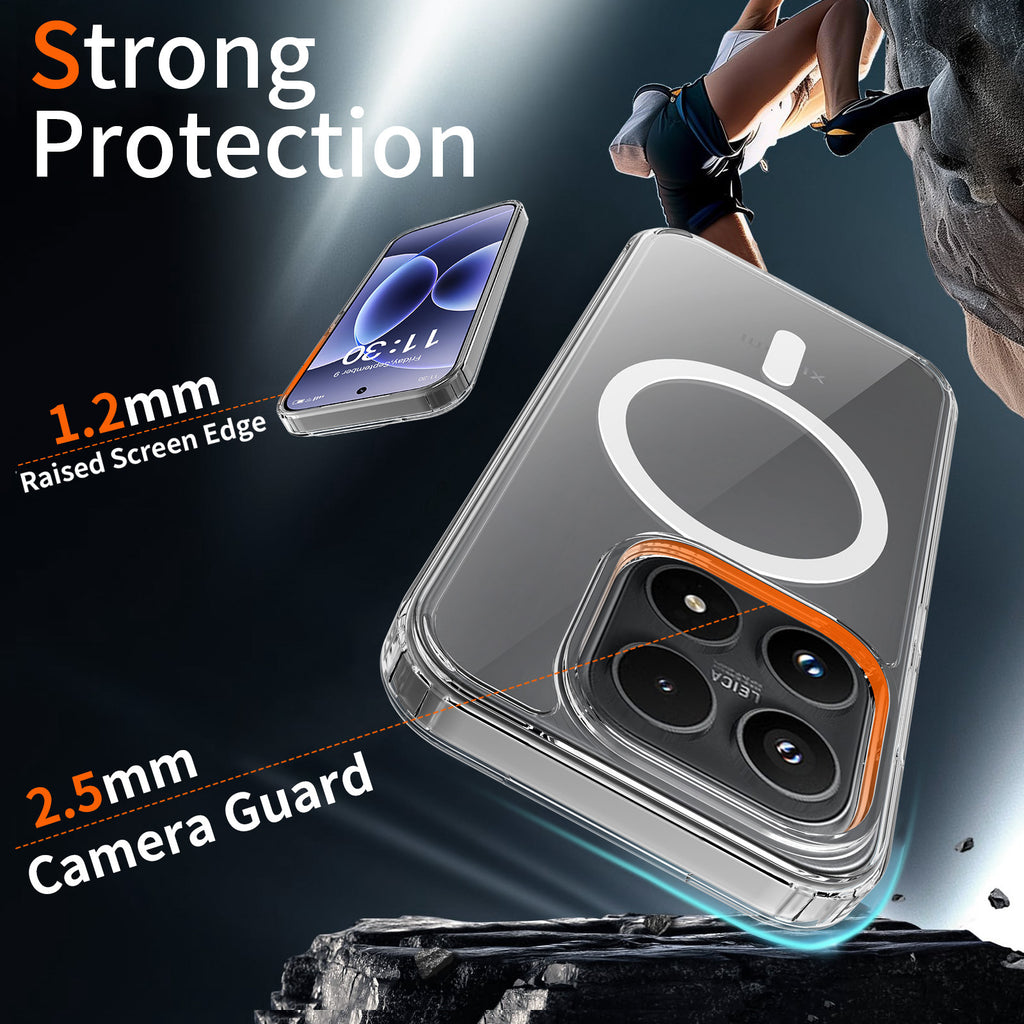 Sanfeng Clear Shockproof TPU Case for Xiaomi 15 Pro, 15 Ultra, 14T Pro and Redmi Note 14 Series, Airbag Anti-Fall Protective Cover
