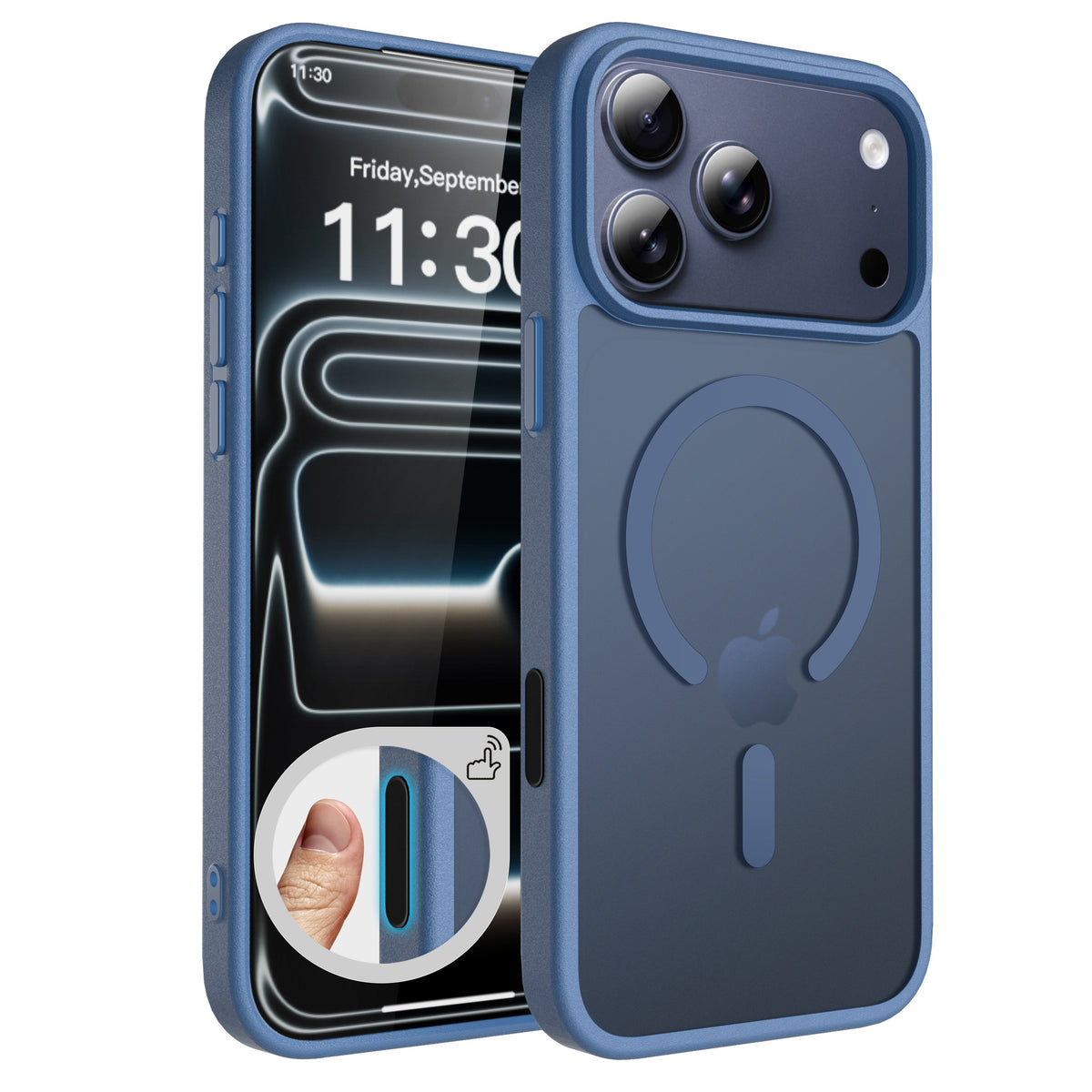 Frosted Translucent Magnetic Phone Case for iPhone 17 16 15 Series - Anti-Fall Airbag Skin-Feel Matte TPU Protective Cover