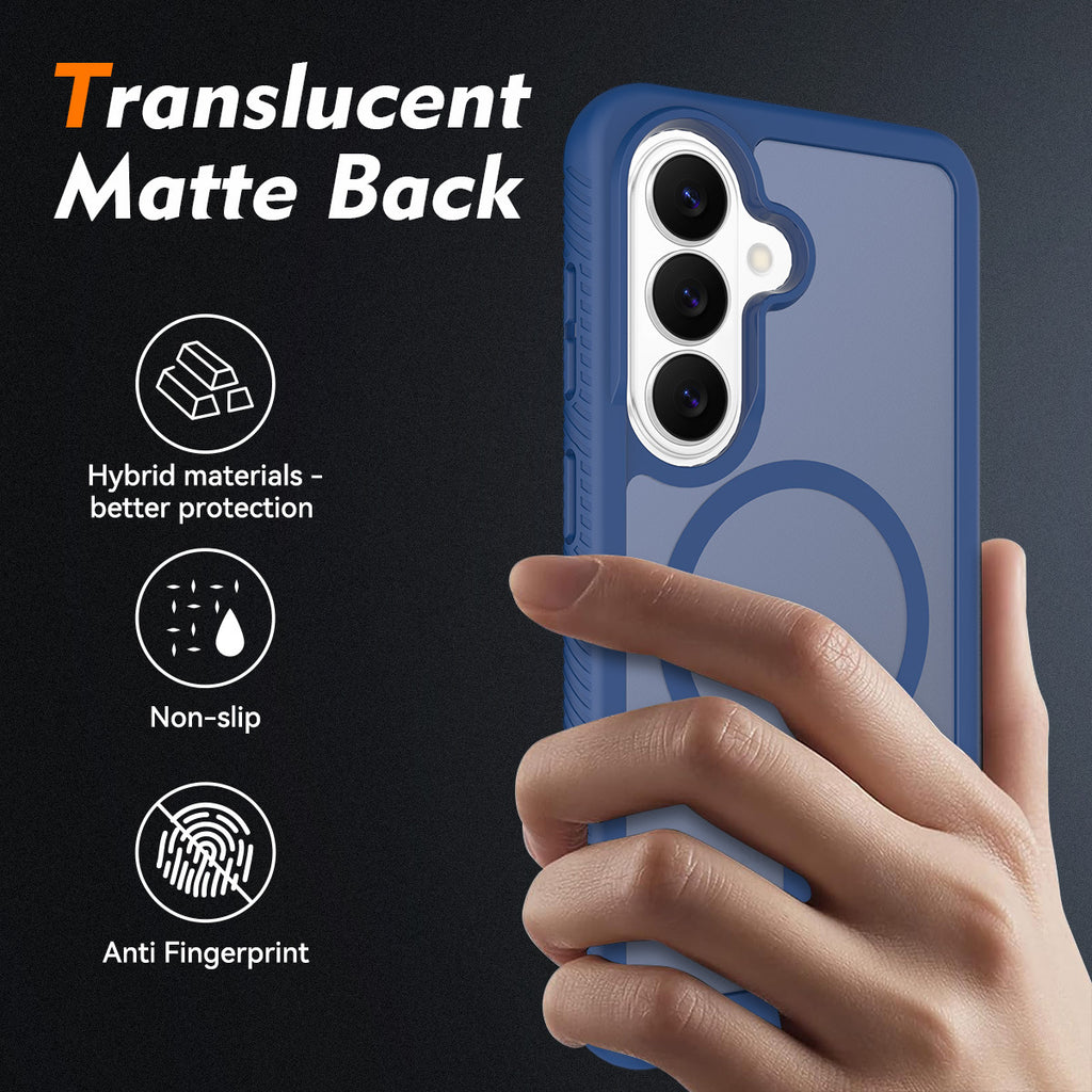 Magnetic Clear Anti-Fall TPU Phone Case Compatible with Samsung Galaxy S25 Ultra S24 Plus S24 FE