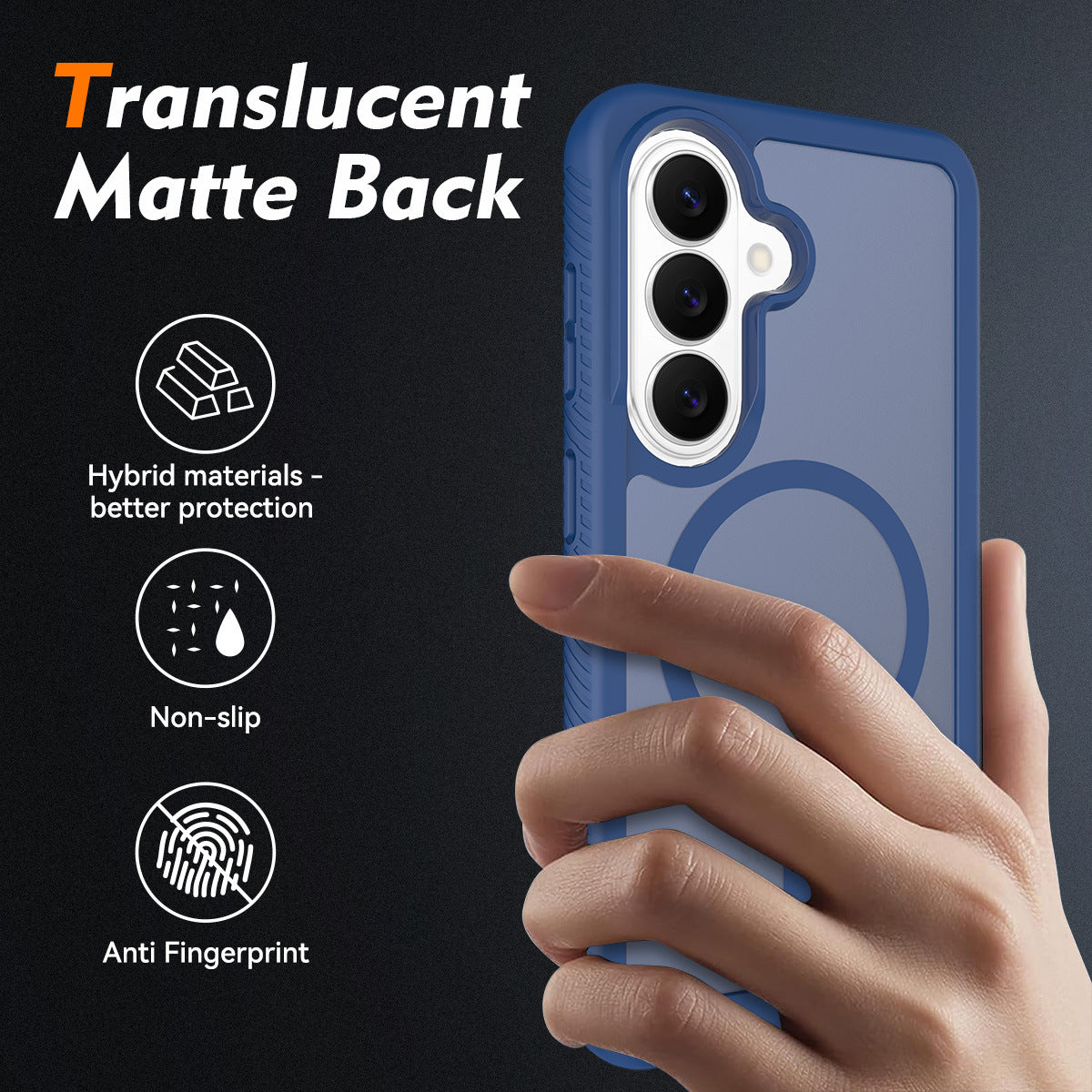 Magnetic Clear Anti-Fall TPU Phone Case Compatible with Samsung Galaxy S25 Ultra S24 Plus S24 FE