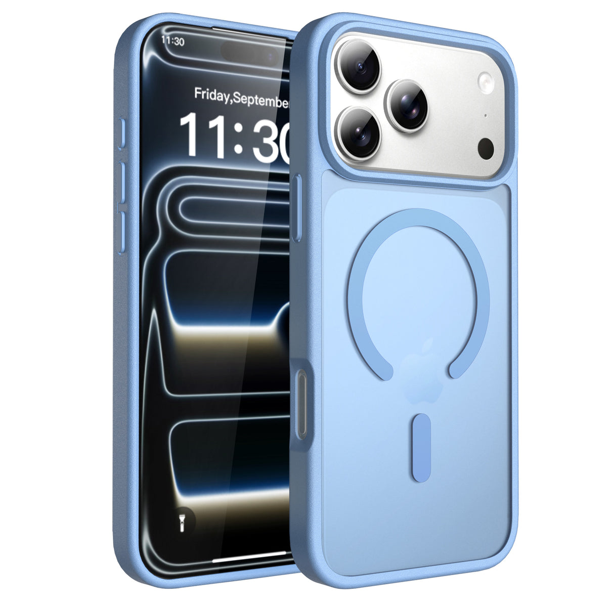 Magnetic Suction Skin-Feel Phone Case for iPhone 17 Pro, Anti-Fall TPU All-Inclusive Protective Cover (Brown)