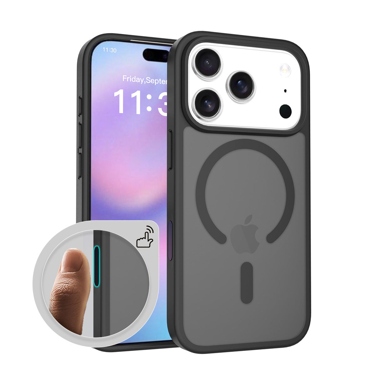 Magnetic Frosted Translucent Case for iPhone 16 & 17 Series, Shockproof Anti-Fall Protective Cover with Camera Button Support