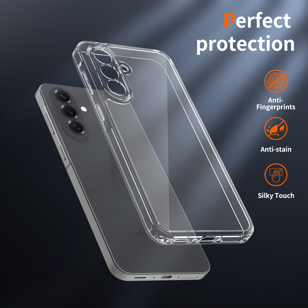 Clear Shockproof TPU Phone Case with Lanyard for Samsung Galaxy Anti-Drop Scratch-Resistant Transparent Protective Cover