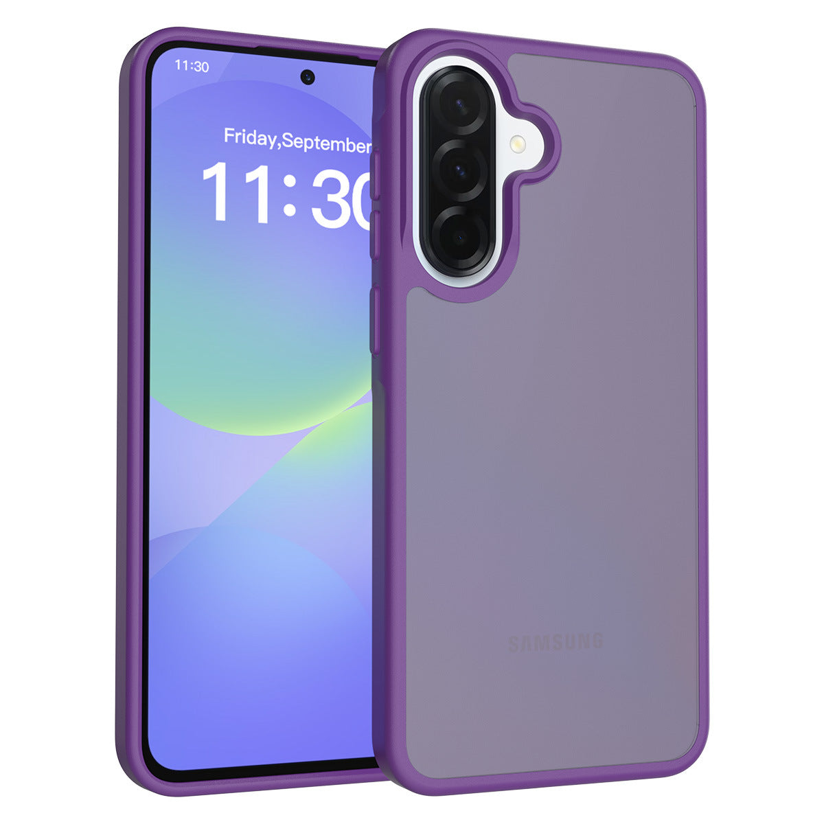 Matte Frosted Semi-Transparent Phone Case for Samsung Galaxy A37 A27 A57 A56 - Anti-Fingerprint Protective Cover with Soft TPU Edge and Hard Back