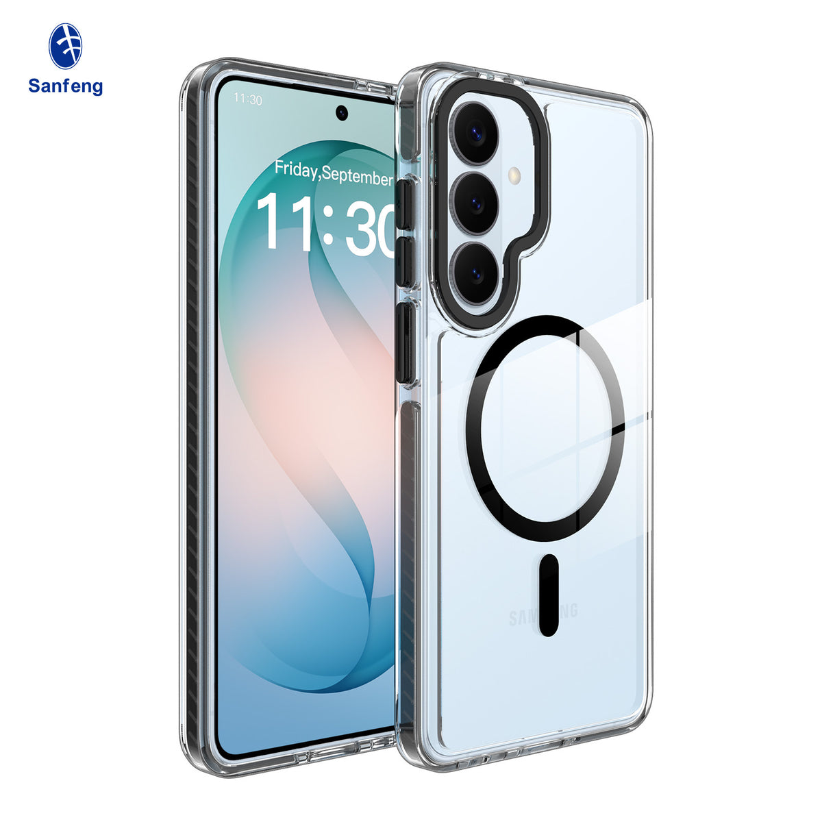 Magnetic Clear Phone Case for Samsung Galaxy S24 S25 Ultra A16 A55, Shockproof Anti-Drop TPU Protective Cover