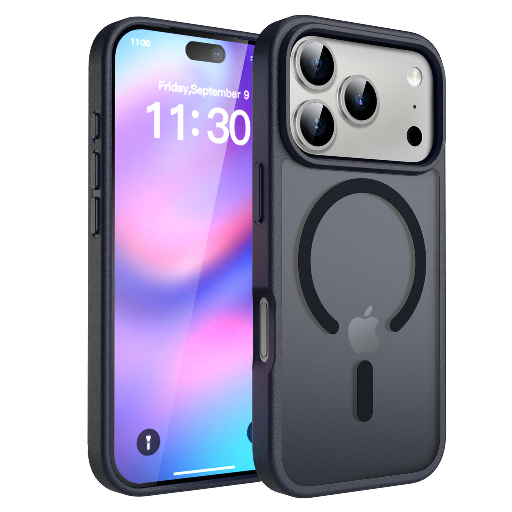 Magnetic Skin-Feel Protective Phone Case in Cherry Red - Shockproof TPU Anti-Fall Cover Compatible with iPhone 16, 17, and 18 Series