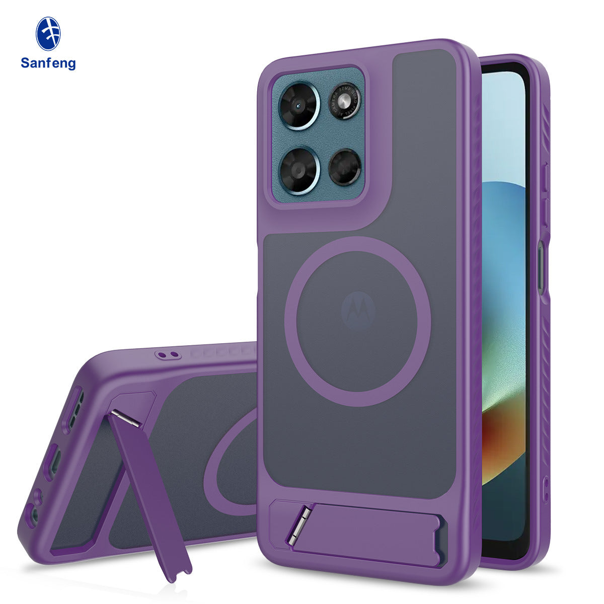 2-in-1 Magnetic Stand Phone Case for Motorola Moto Edge 50 Pro/Ultra G Play Power 2025 Anti-Drop Shockproof TPU Cover