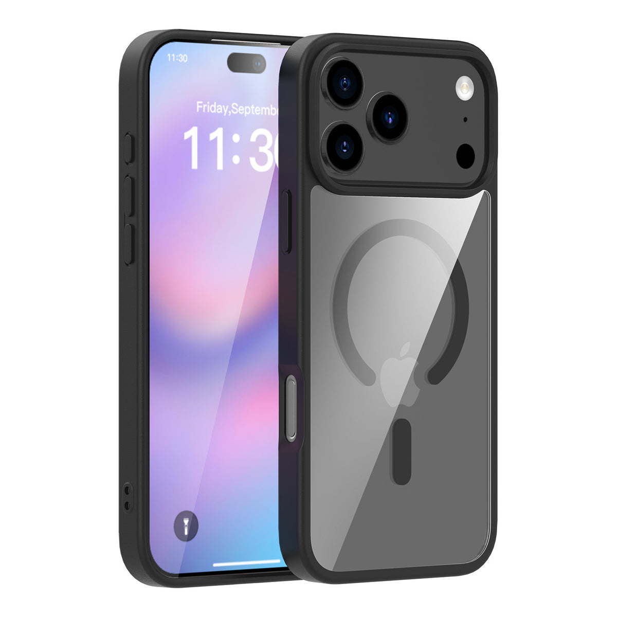 Translucent Matte Magnetic Phone Case for iPhone 17 16 15 Pro Max Plus Air, High-Quality TPU Anti-Fall Protective Soft Cover