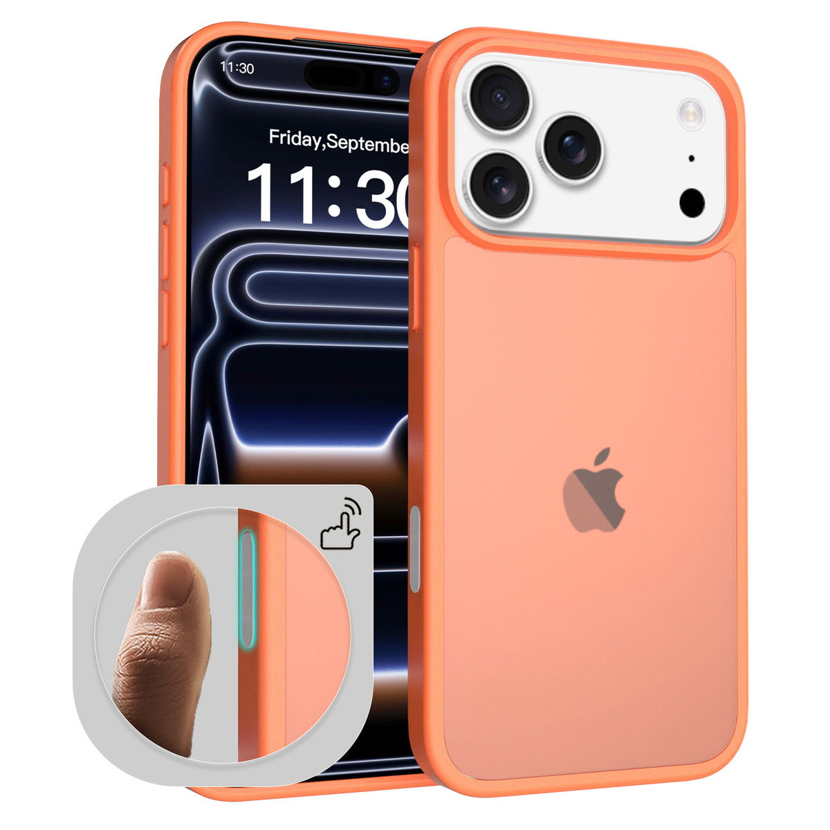 Magnetic Phone Case for iPhone 17 Pro Max & iPhone 17 Air, TPU Anti-Drop Shockproof Cover with Full Camera & Button Protection, Cherry