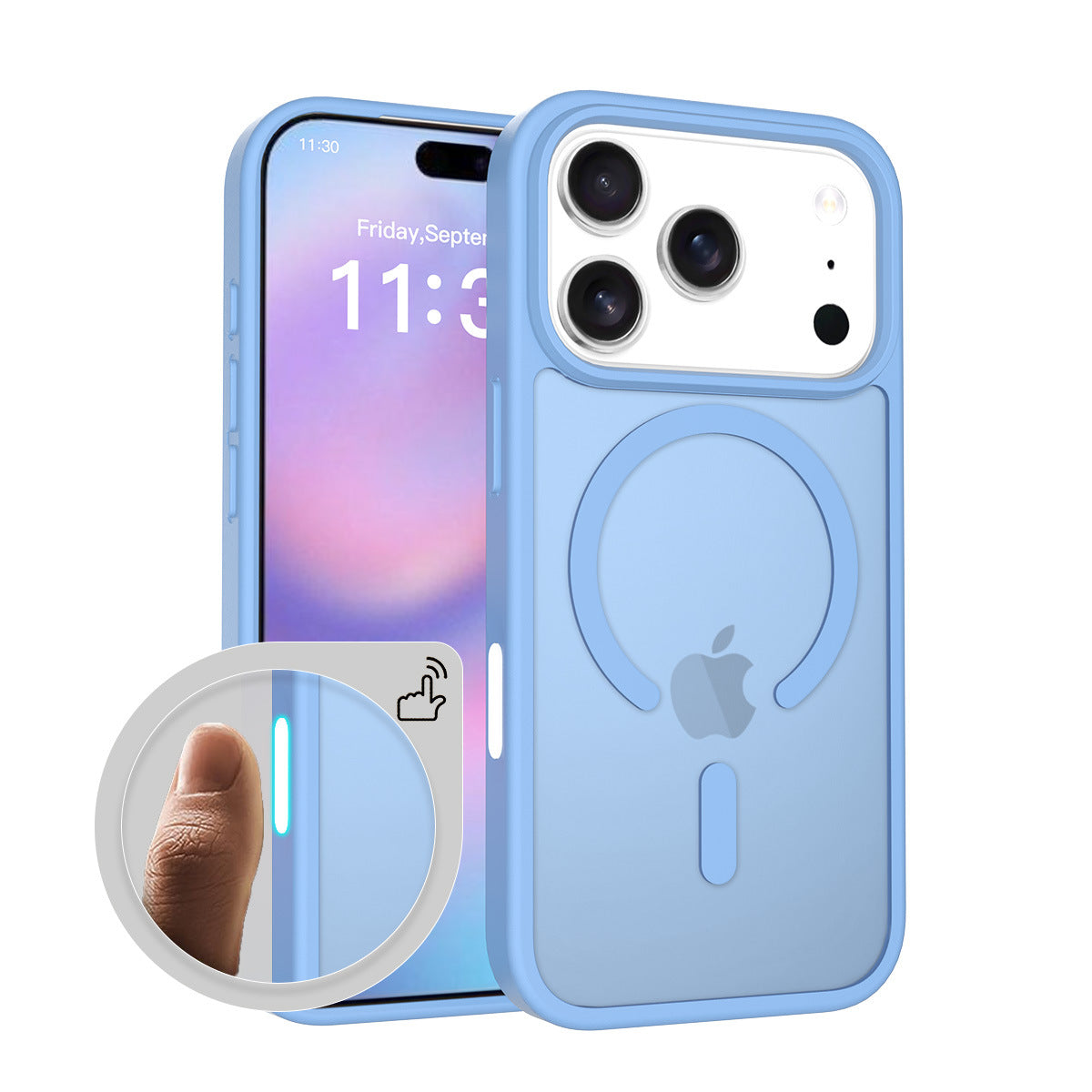 Magnetic Frosted Translucent Case for iPhone 16 & 17 Series, Shockproof Anti-Fall Protective Cover with Camera Button Support