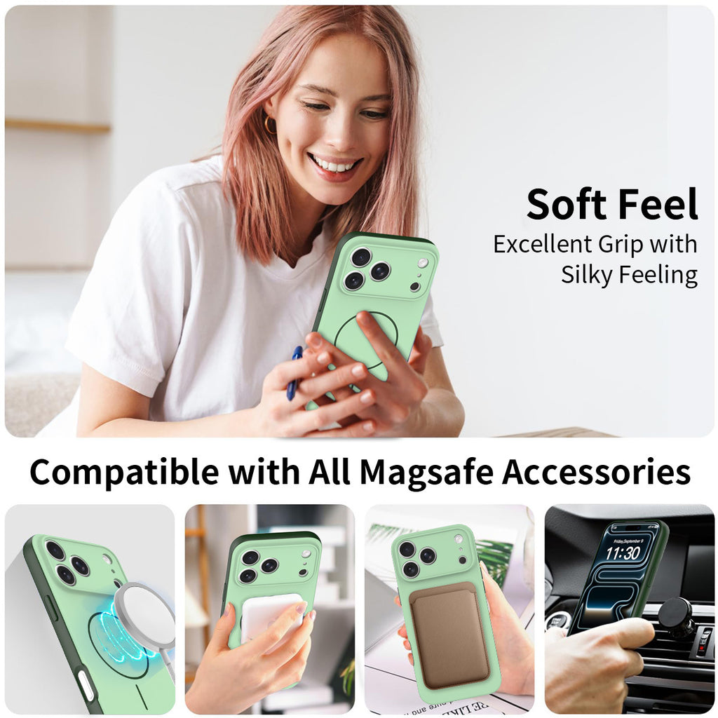 Magnetic Anti-Drop Phone Case with Lanyard, Skin-Feel PC+TPU Protective Cover Compatible with iPhone 16 / 17 Series