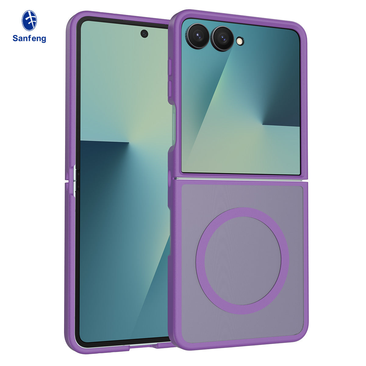 Magnetic Matte Case for Samsung Galaxy Z Flip7 and Z Flip6, Translucent TPU Anti-Fingerprint Folding Phone Cover