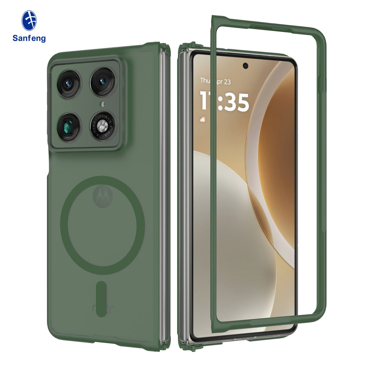 Magnetic Skin-Feel Protective Case for Moto Razr Series, Anti-Fall TPU Folding Phone Cover Compatible with Moto Razr / Razr+ 2024 2025