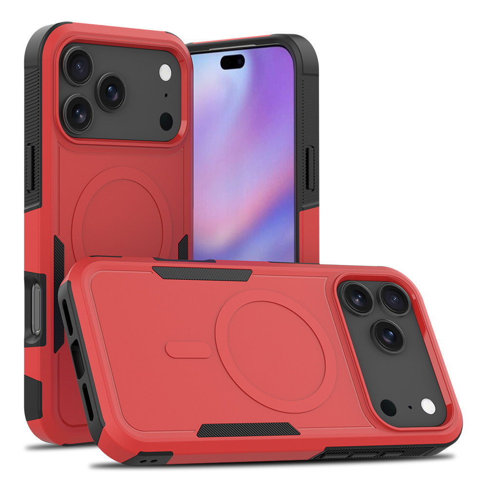 Sanfeng Magnetic Silicone Phone Case with Four-Corner Anti-Drop Protection and Anti-Fingerprint Finish