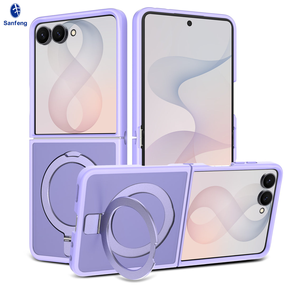 Matte Magnetic Foldable Phone Case Compatible with Samsung Galaxy, Anti-Drop TPU Protective Cover
