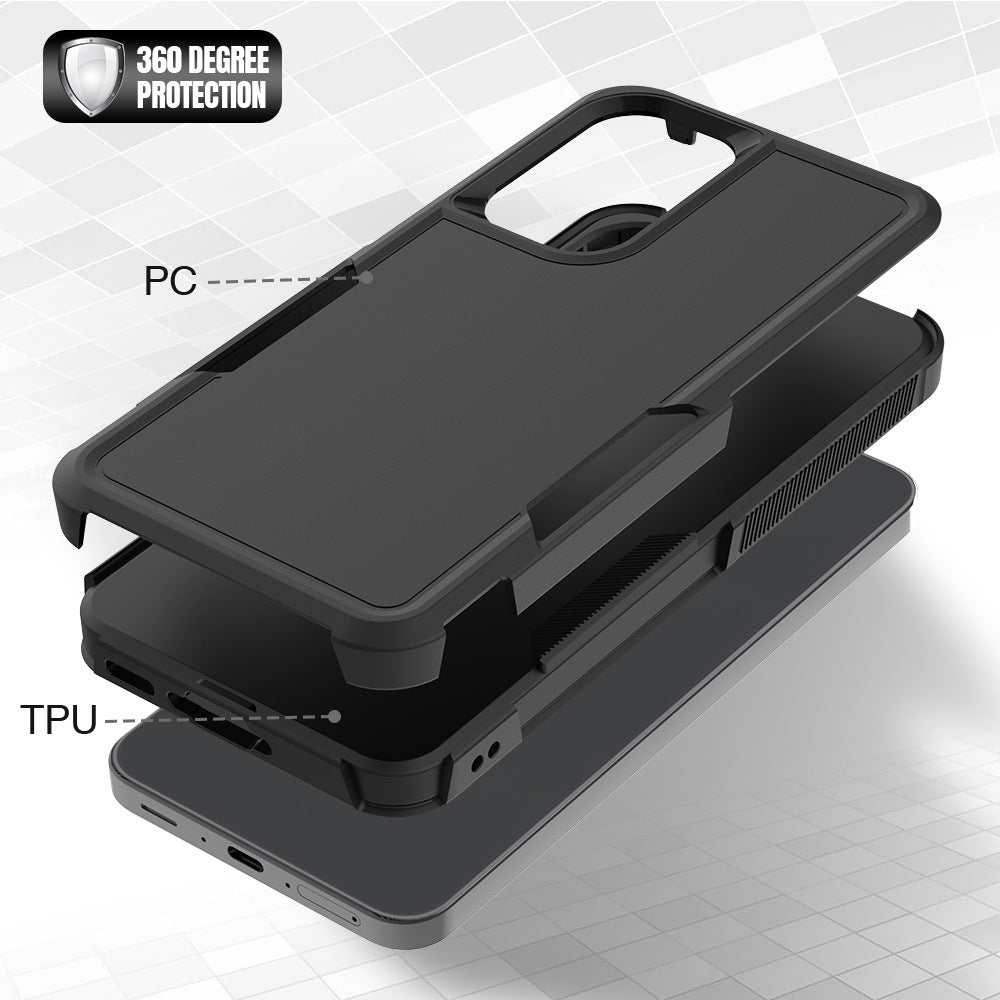 Shockproof Matte Black TPU Full-Cover Phone Case for Samsung Anti-Drop Protective Cover
