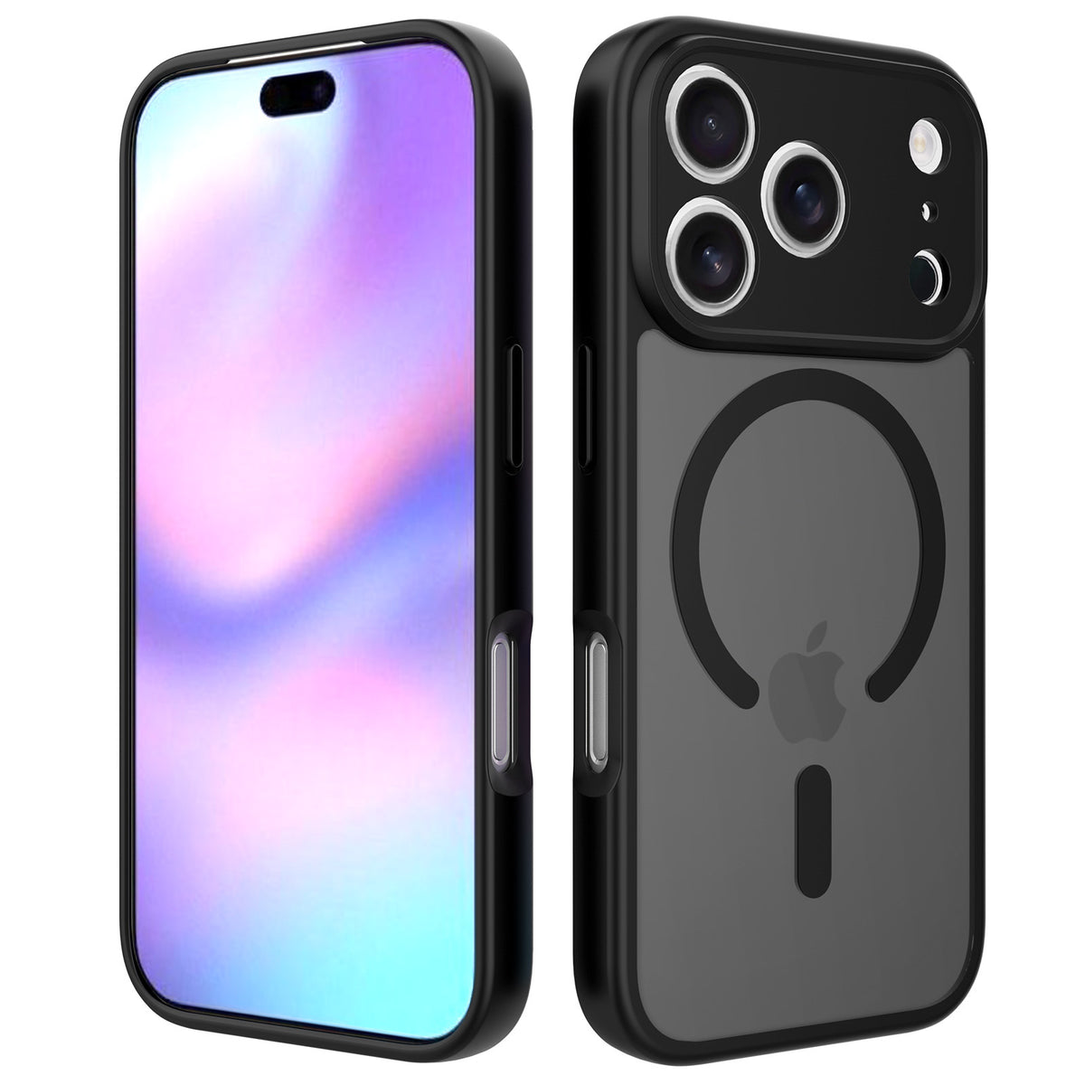 Magnetic Shockproof TPU Phone Case with Skin-Like Texture and Full Lens Protection for iPhone