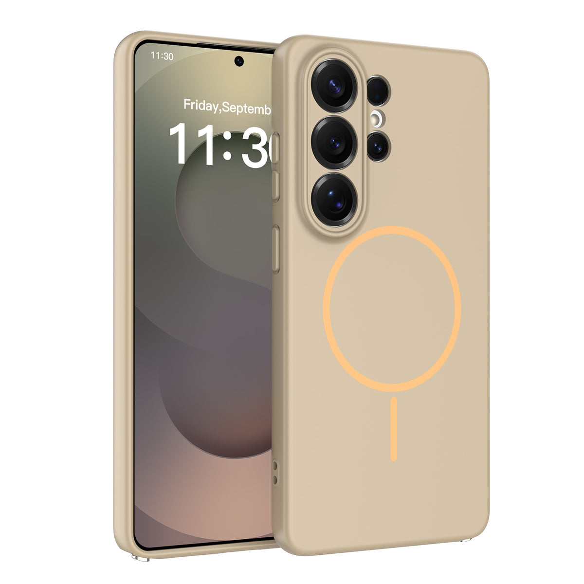 Magnetic Liquid Silicone Phone Case for Samsung S24 S25 Edge Ultra - Full Lens Protection Anti-Drop Cover