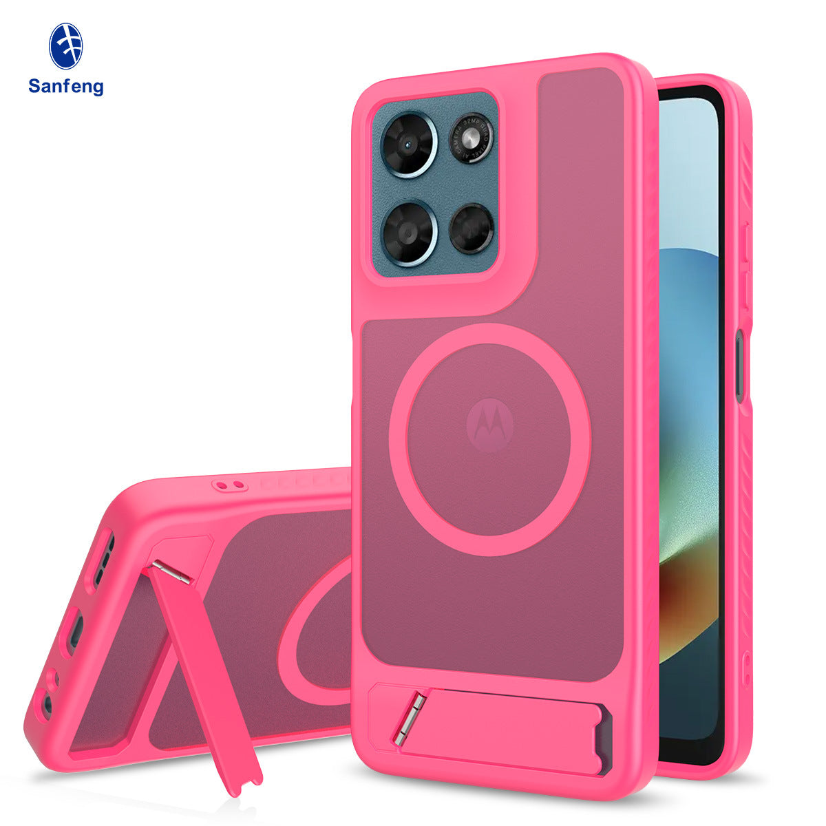 2-in-1 Magnetic Stand Phone Case for Motorola Moto Edge 50 Pro/Ultra G Play Power 2025 Anti-Drop Shockproof TPU Cover