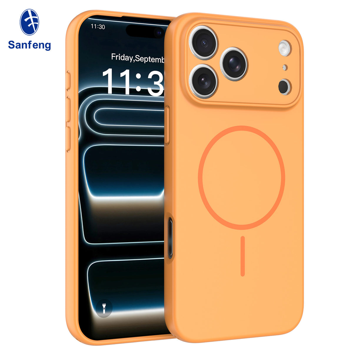 Matte Magnetic Full-Cover Silicone Protective Case with Lanyard Hole for iPhone 17 / 16 / 15 Series, Shockproof Anti-Drop Cover